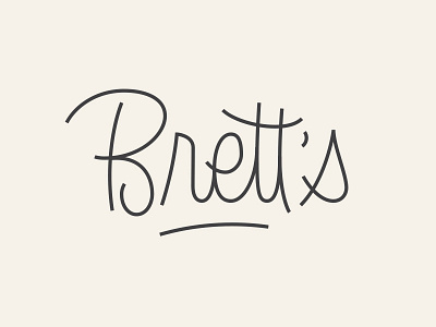 Brett's Ice Cream canada lettering mono ottawa script type