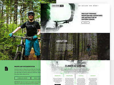 Ride East adventure branding mountain biking outdoors photography training ui web design