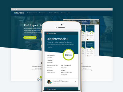 kountable Marketplace card design investors kountable marketing ui ux