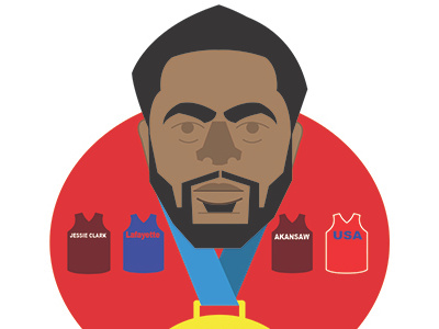 Tyson Gay design fast field ky olympics track usa vector