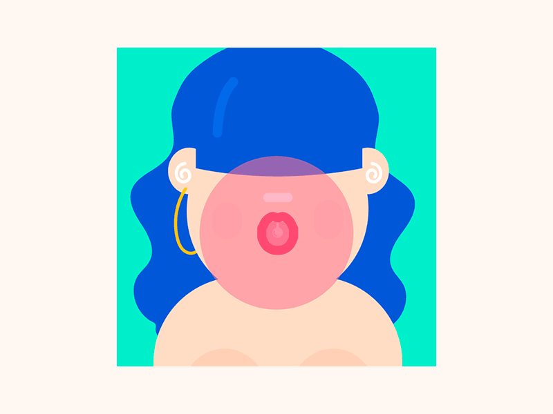 Kinky loop Vol.1 animation boobs bubble gif girl gum kinky loop