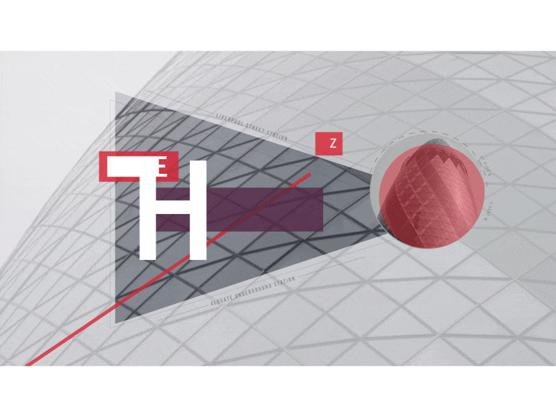 Title design WIP animation box corporate geometric gif glitch lines london loop mask slice title
