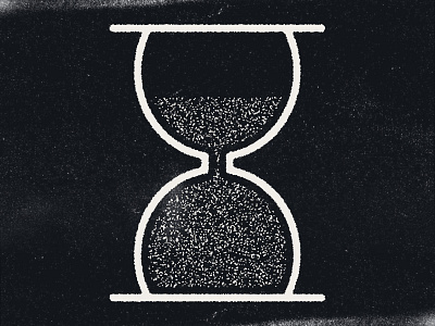 Hourglass with stippling abstract dark grunge hourglass identity line logo modern simple stippling