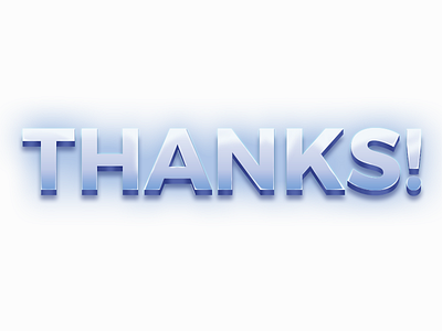 Thanks! Shiny Text metal metallic shiny text type