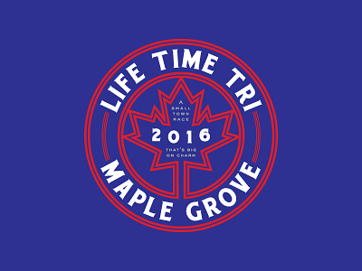 Participant T-shirt badge crest fitness maple leaf minnesota triathlon