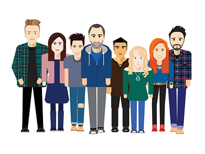 Design Team colleagues design designers flat illustration material portrait spirit team vector