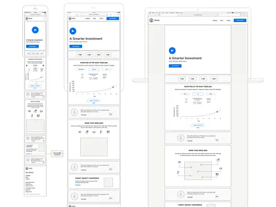New IFCO Landing Page Wireframes aiux desktop ifco landing mobile play seedlings tree trees ux wireframes wires