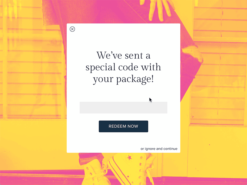 Redeem - DailyUI 061 dailyui fashion modal principle prototype