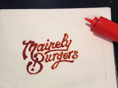 Sketching burgers identity illustration ketchup logo maine mark sketching