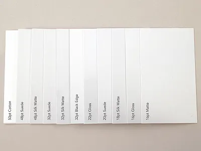 Paper Stocks business cards cotton gloss matte paper stock silk suede