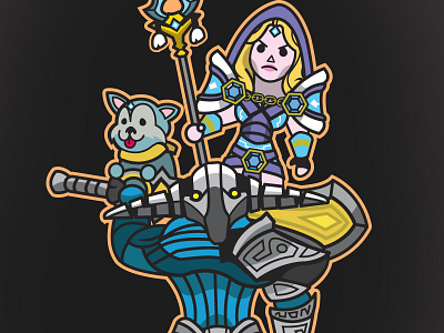 DOTA 2 LANE BUDDIES: SVEN & CRYSTAL MAIDEN crystal maiden dota dota 2 moba sven t shirt videogame