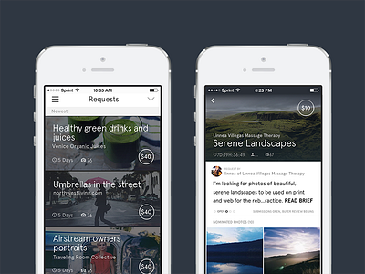 Photo Request App app design ios mobile photo photography ux