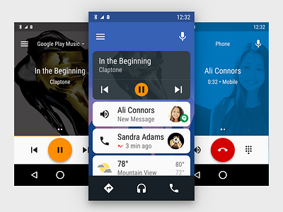 Android Auto on Phone android android auto auto car ui google mobile ux