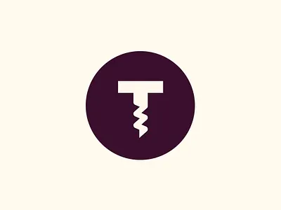 Tipsi Logo beverage corkscrew logo wine wordmark