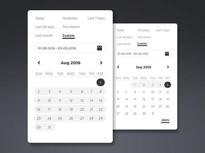 Date picker Freebies blackwhite calendar clean datepicker freebies simple sketch