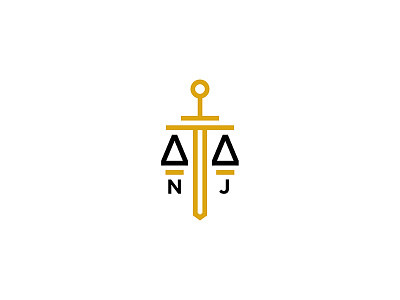 National Justice j justice law logo n scale stamenix sword