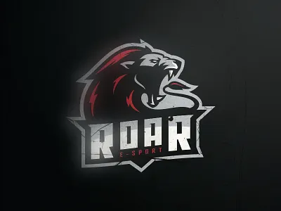 Roar animal cat identity lion logo roar sport team
