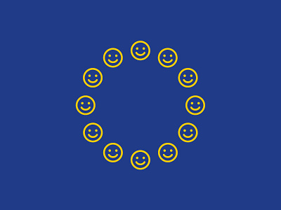 Get yer postal vote in! britain campaign circle eu europe face flag happy in referendum smile vote