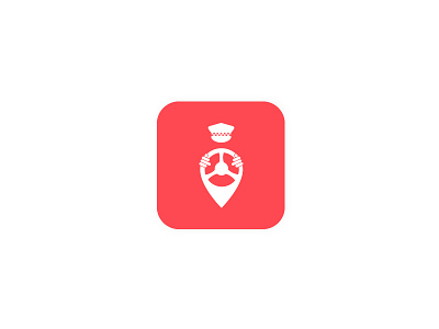 Cab Driver App app cab driver icon location logo map navigation pin rajan srinivasan steering