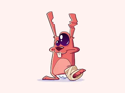 Bunny character game pink rabbit