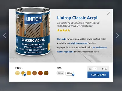 Linitop Quickview ecommerce quickview stains varnishes woocommerce wood woodcare wordpress