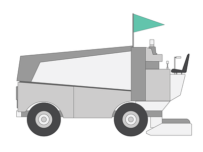 Zamboni design flat flat design hockey ice icon illustration illustrator sports vector winter zamboni