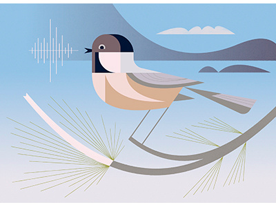 Chickadee Dee Dee art bird brill chickadee design illustration josh print