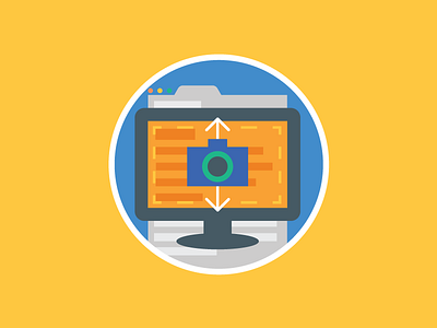 Scrolling Capture icon illustration web design