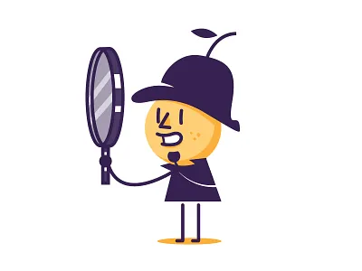 O character comic detective disintegration fiction illustration night orange portrait science space