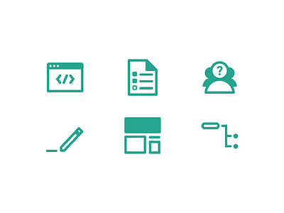 Web Design / Marketing / Development Icons design development document flat icons line marketing simple sitemap ui web wireframe