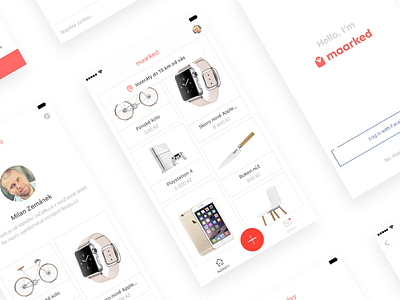 Maarked app iphone local maarked market thefuntasty ui ux white