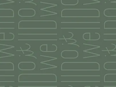 Do It Well | Pattern branding identity letters monoline pattern typography