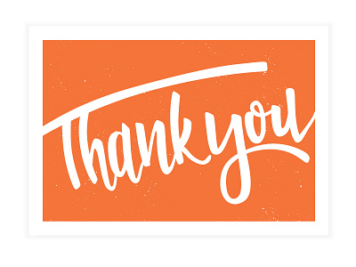 Thanks pt. 2 brush lettering card greeting card hand drawn type hand lettering postcard thank you