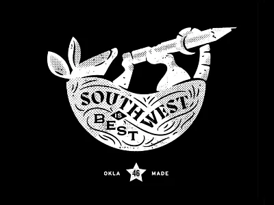 Oklahoma, y'all! armadillo illustration oklahoma pencil