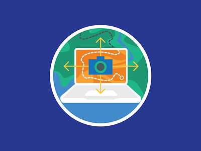 Panoramic Capture Icon glyph icon illustration web design