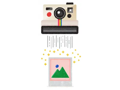 Polaroid illustration picture polaroid