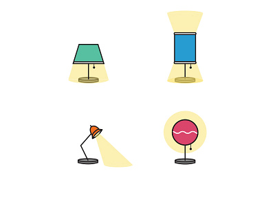 Lit Dribbble design graphic design icon icons lamp lamps light lights lit