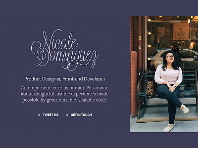 Updated Personal Website freelance homepage personal site plum purple resume slate tan vanilla