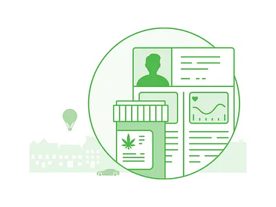 Alternative Medicine cannabis doctor health healthcare illustration marijuana medicine pain patient report