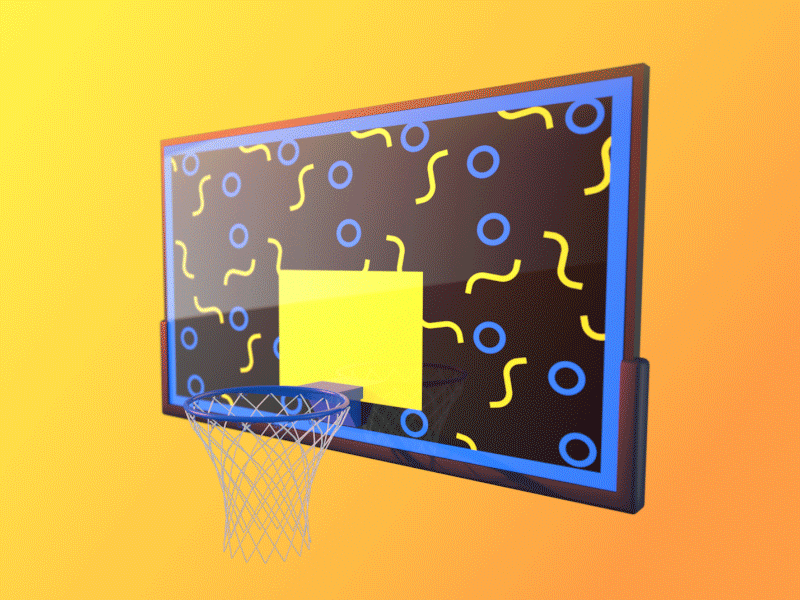 Hoop'd! ball basketball gamey gif retro slash sports swipe