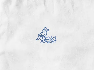 Building, new beginnings brid logo mark nest