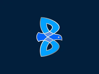 B_Bird b bird blue icon identity illustration line logo logo design mark