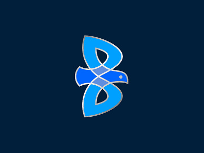 B_Bird b bird blue icon identity illustration line logo logo design mark