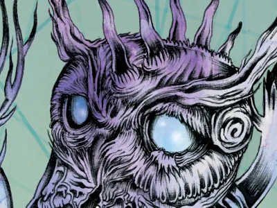 Silent Flight bird hawk night owl owl pen and ink