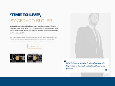 Festina Slovakia - WIP | Small detail watch webdesign