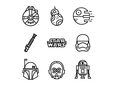 star wars c3po icon starwars stormtrooper vector