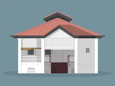 49/50: 38 Oxley Road 38 oxley road architecture buildings flat design illustration lee kuan yew singapore
