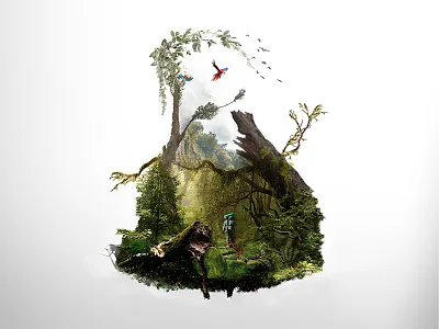 Travel - the world may surprise you. Wildy J - DiDi. abandoned places demotivator journey jungle monster mysterious series of illustrations travel traveling wild wildy j wood