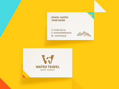 Watro Business Cards camel egypt holidays piramids tourist travel travelagency