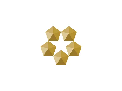 Magic No5 5 five gold luxury magic number pentagons smart star triangles